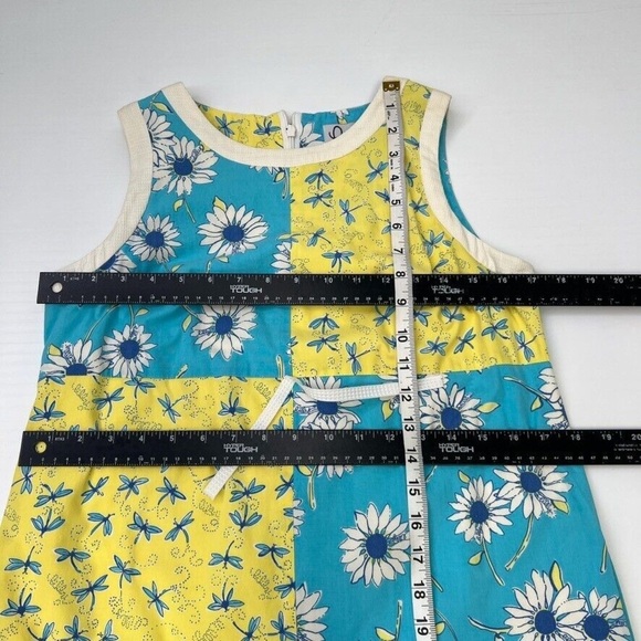 Vintage Lilly Pulitzer Dress Women 4 Dragon Fly Patchwork Bow Daisy Party Core - Picture 9 of 10